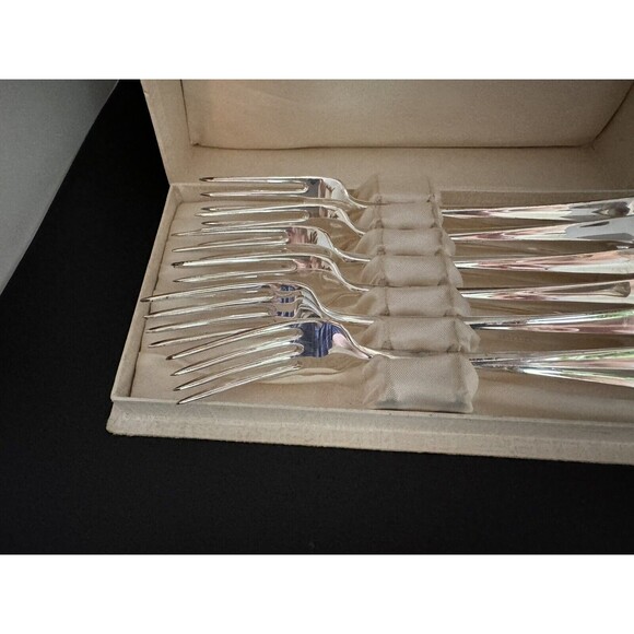 Vintage David Andersen Town Hall Norway 830 Silver 7 " Fork Each - Picture 3 of 8